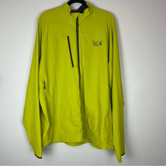 MOUNTAIN HARDWARE Men’s Chockstone Stretchy Nylon Jacket Lime Green size XL